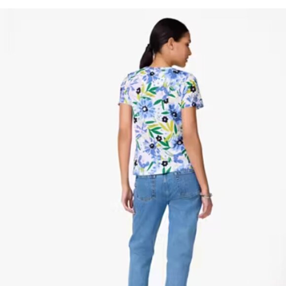 kate spade All Over Floral Print Tee S NWT - Picture 3 of 7
